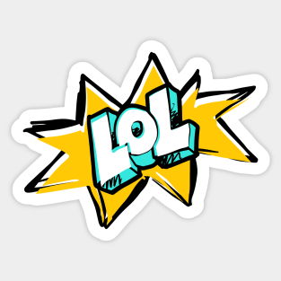 Vintage, retro Comic Design - LOL Sticker